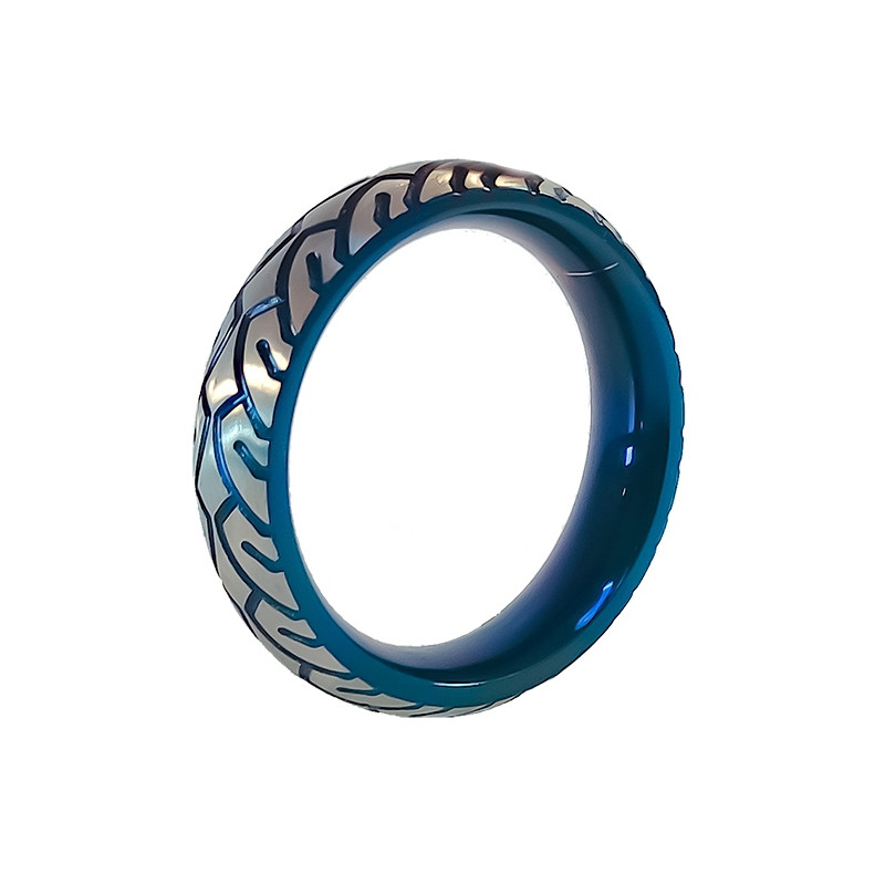 Generique Cockring en métal Blue Racer